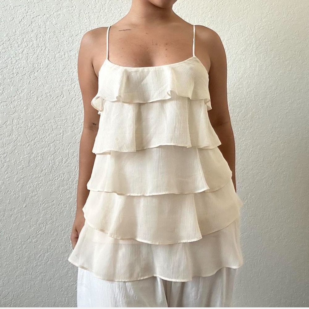 Candie's Cream Layered Camisole Top